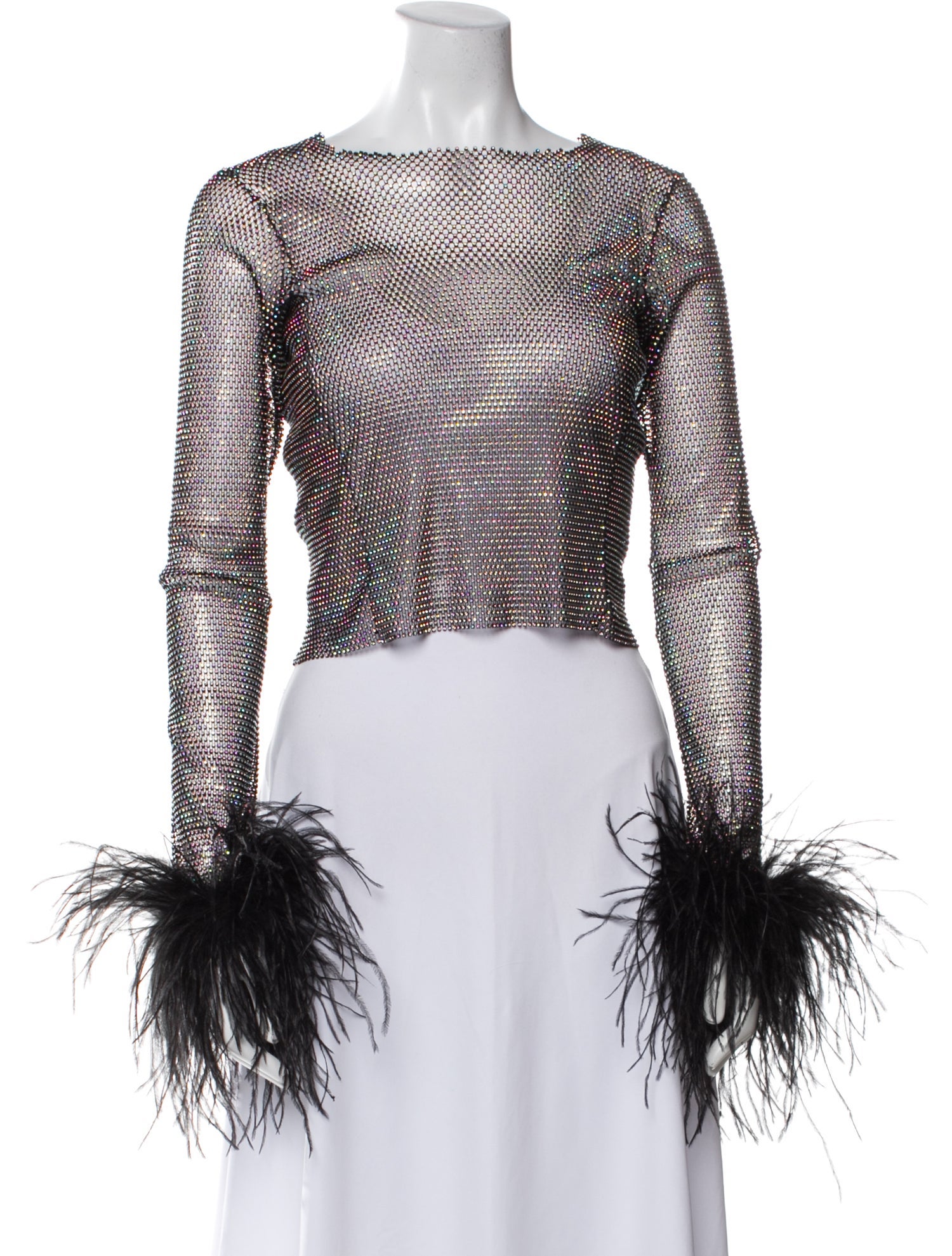 Santa Brands Square Neckline Long Sleeve Crop Top w/ Tags