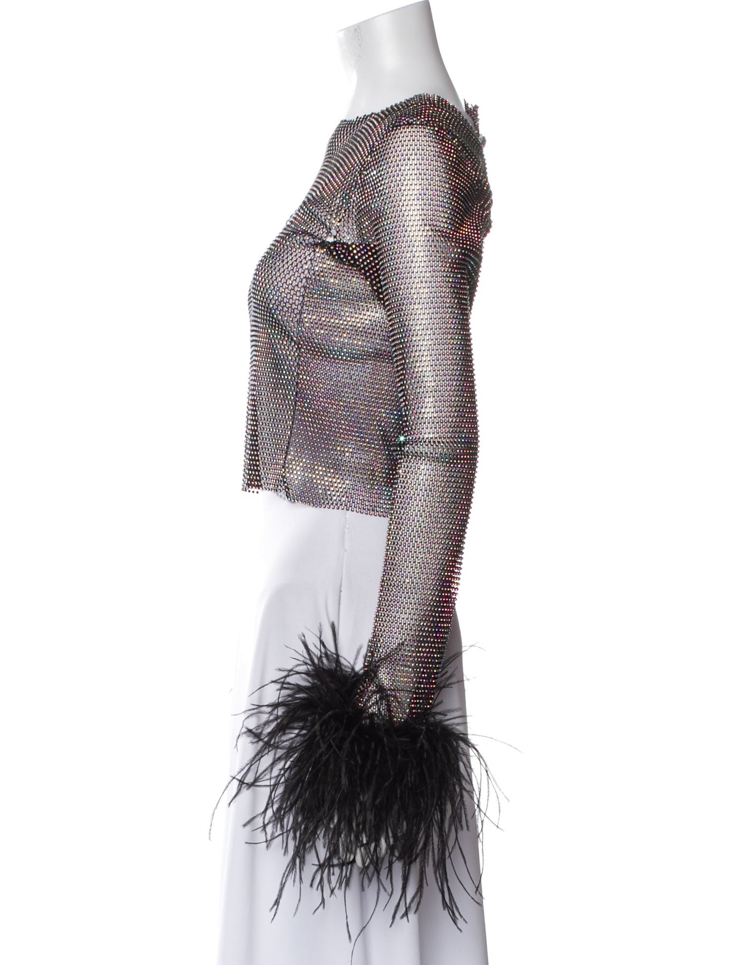 Santa Brands Square Neckline Long Sleeve Crop Top w/ Tags