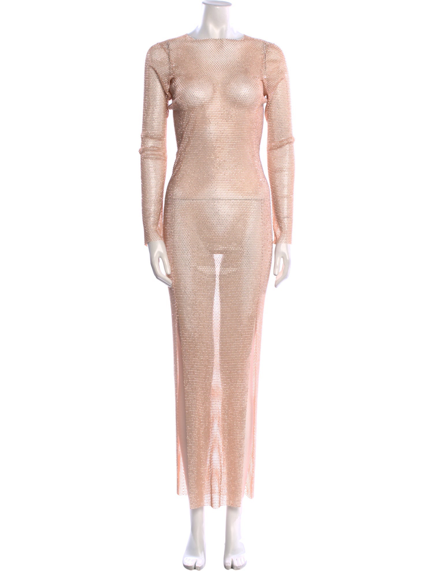 Santa Brands Bateau Neckline Long Dress