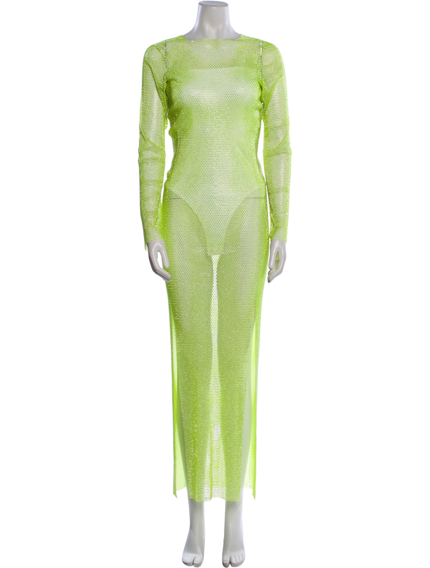 Santa Brands Bateau Neckline Long Dress