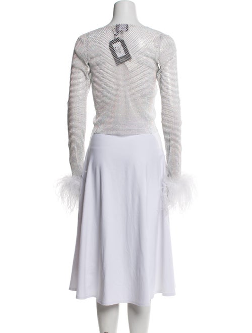 Santa Brands Bateau Neckline Long Sleeve Crop Top