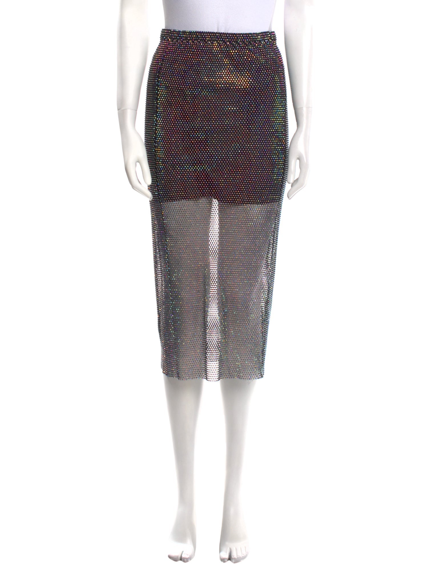 Santa Brands Plaid Print Midi Length Skirt