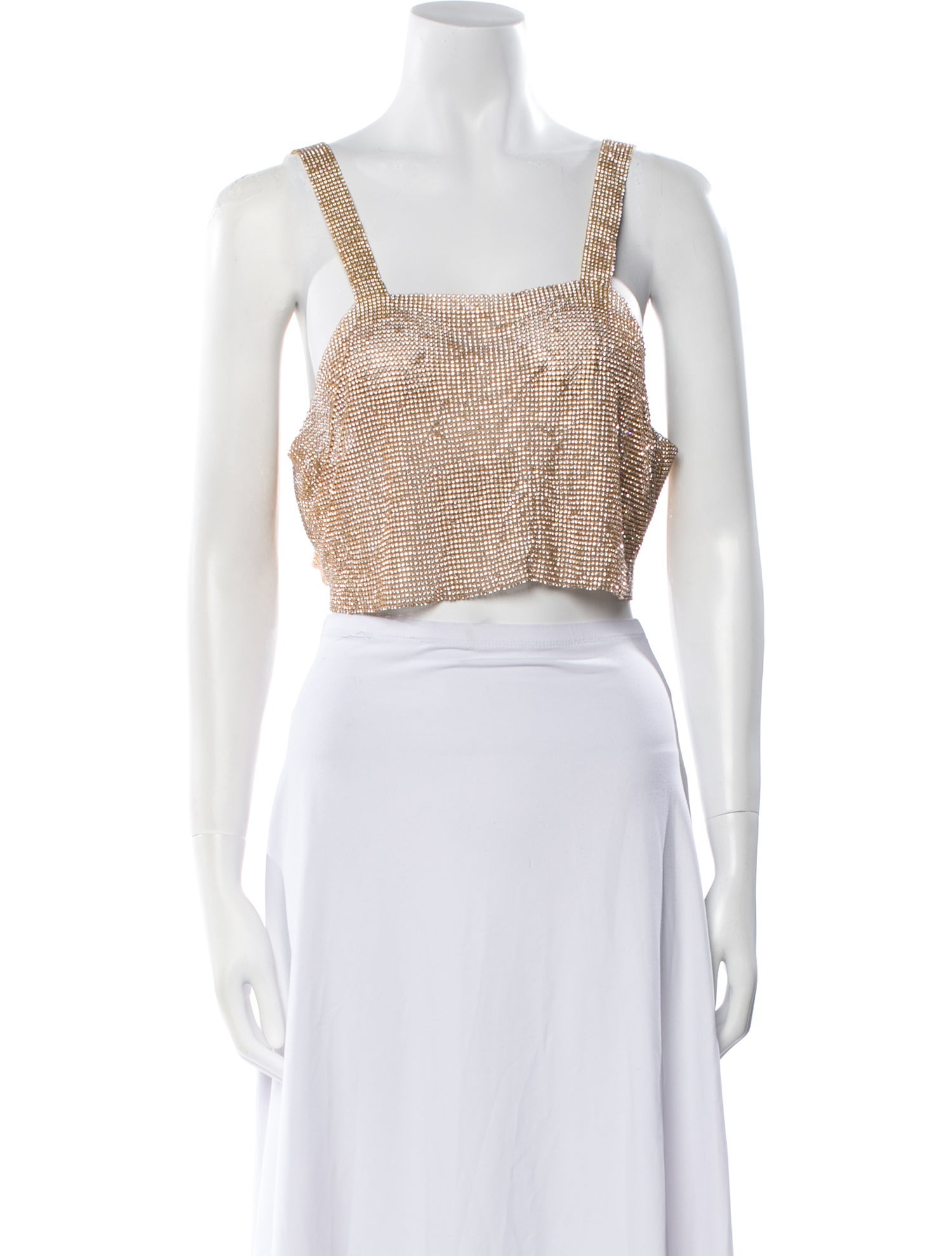 Santa Brands Square Neckline Sleeveless Crop Top