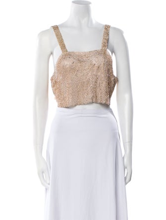 Santa Brands Square Neckline Sleeveless Crop Top