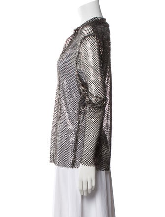 Santa Brands Polka Dot Print V-Neck Blouse