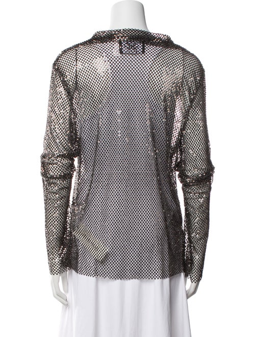 Santa Brands Polka Dot Print V-Neck Blouse