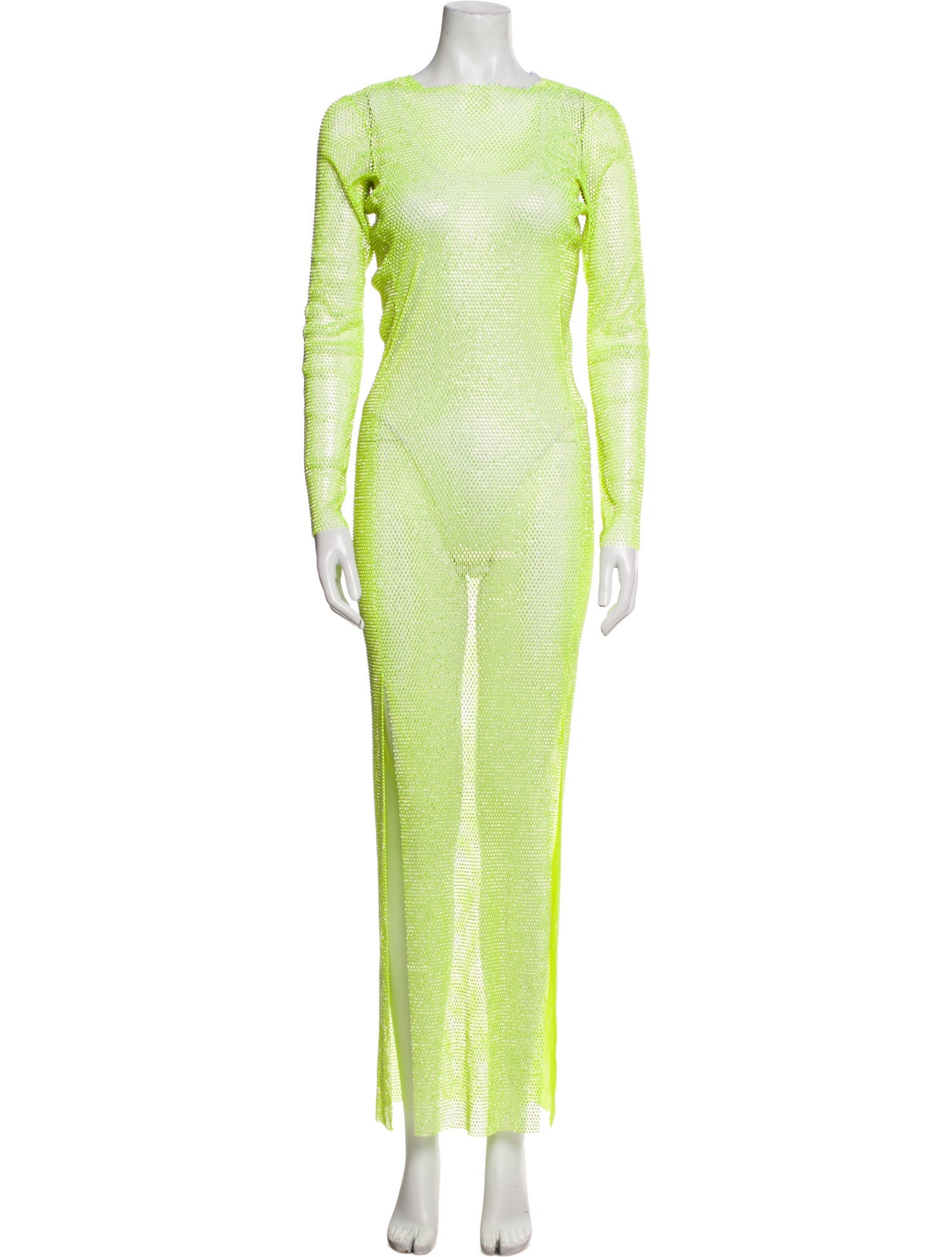 Santa Brands Bateau Neckline Long Dress