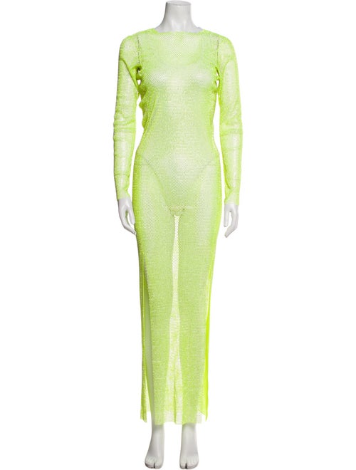 Santa Brands Bateau Neckline Long Dress