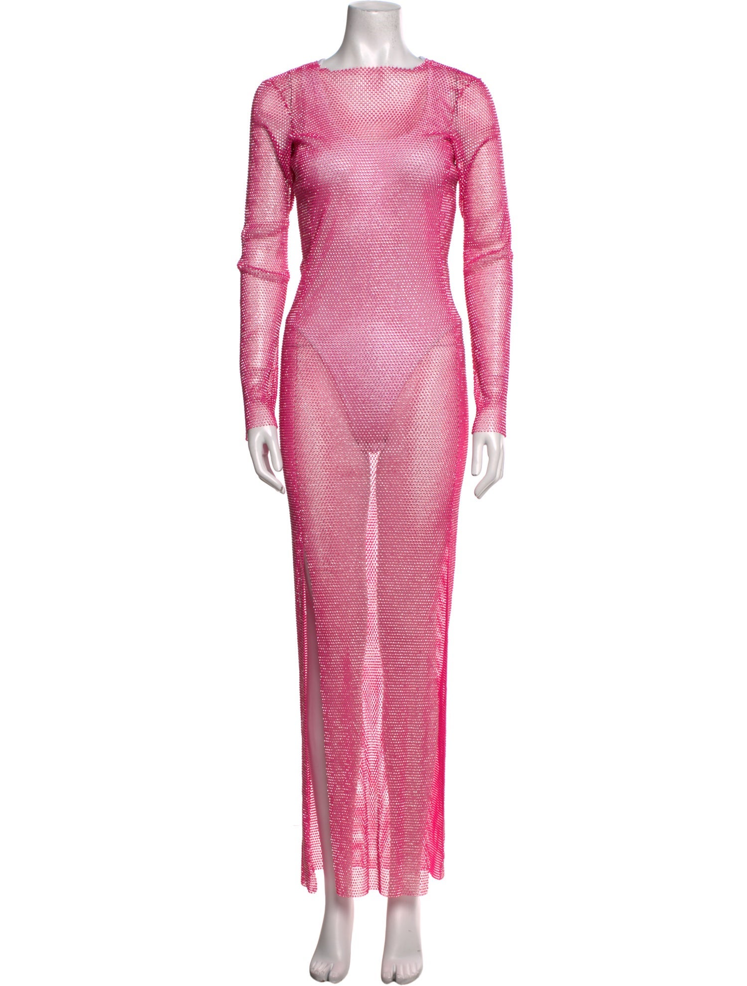 Santa Brands Bateau Neckline Long Dress