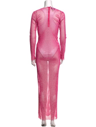 Santa Brands Bateau Neckline Long Dress