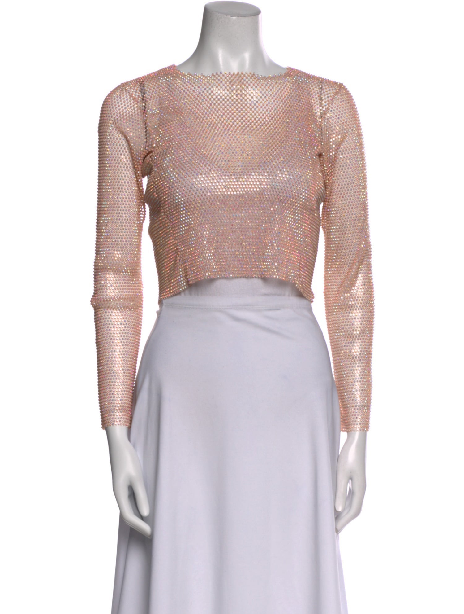 Santa Brands Bateau Neckline Long Sleeve Crop Top w/ Tags