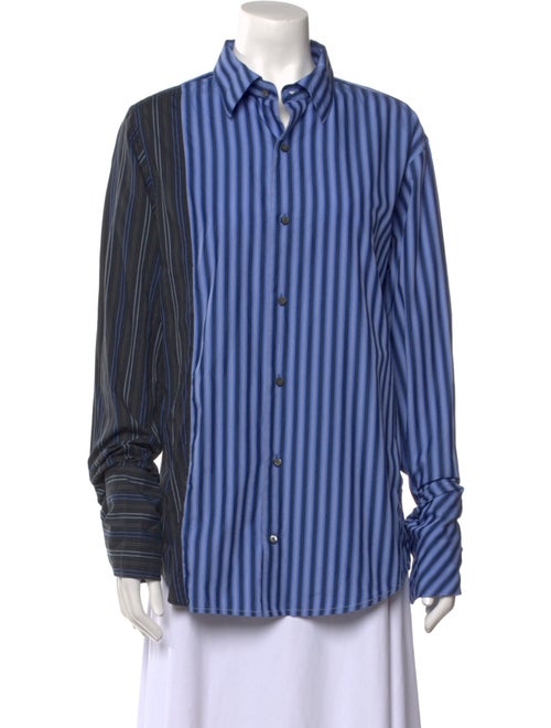 Sibling Striped Long Sleeve Button-Up Top