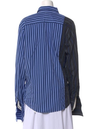 Sibling Striped Long Sleeve Button-Up Top