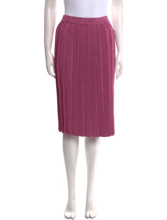 Sibling Pleated Accents Knee-Length Skirt