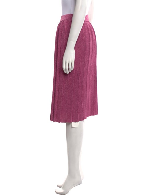 Sibling Pleated Accents Knee-Length Skirt