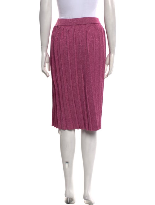 Sibling Pleated Accents Knee-Length Skirt