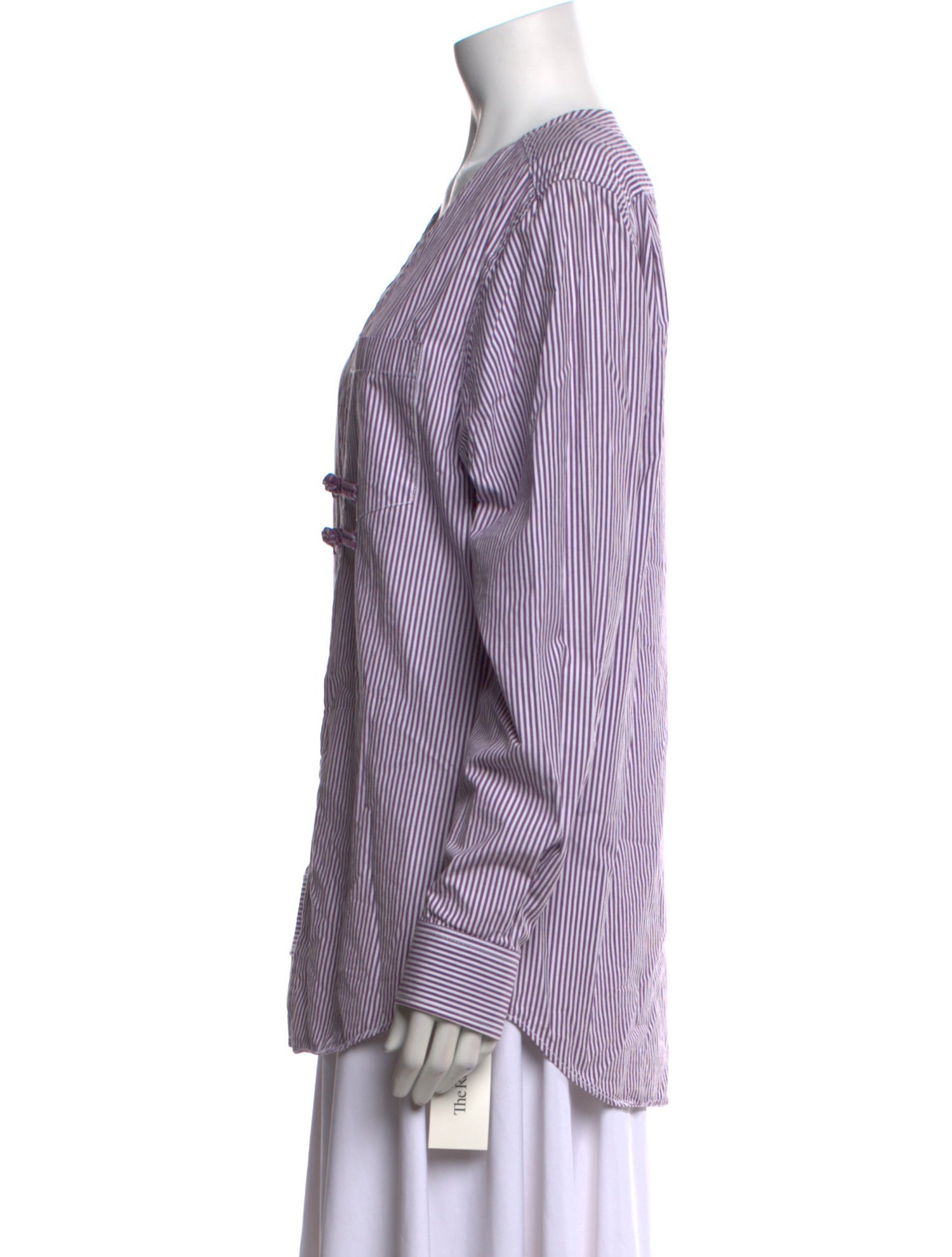 Sibling Striped V-Neck Blouse