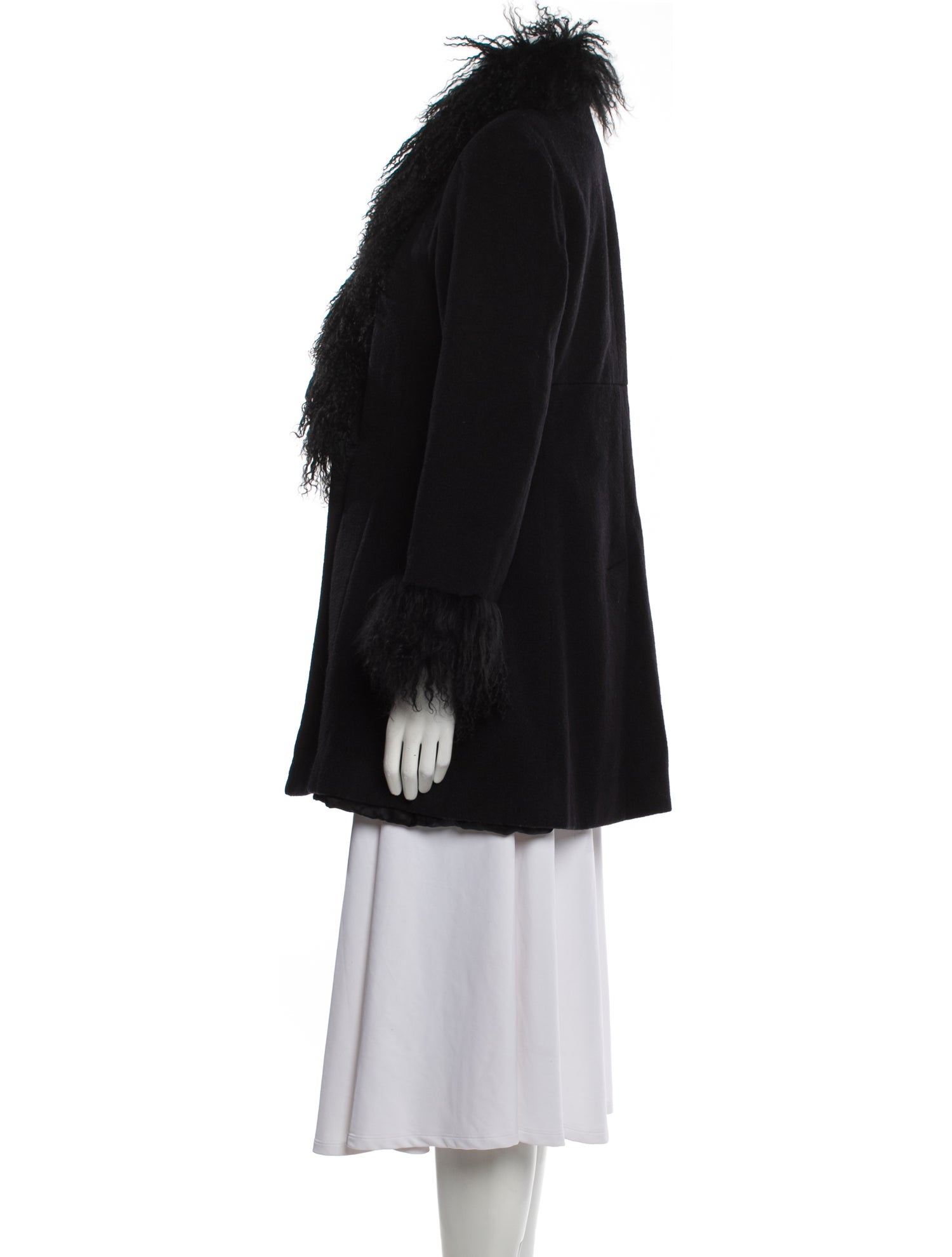 S by Searle Wool Faux Fur Coat