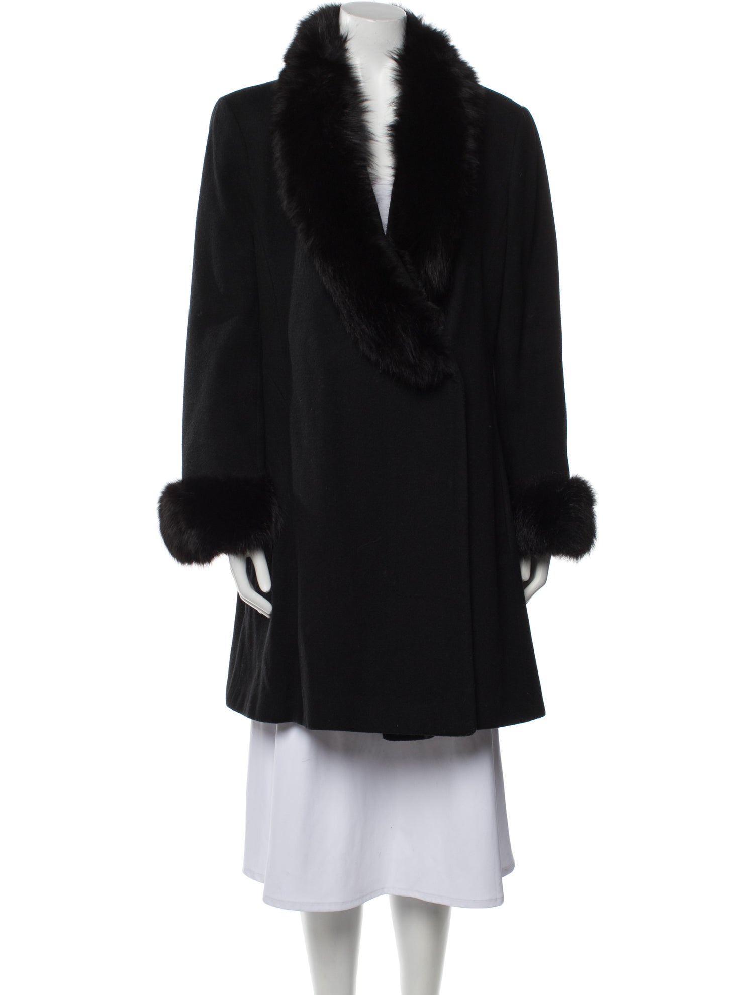 S by Searle Wool Faux Fur Coat