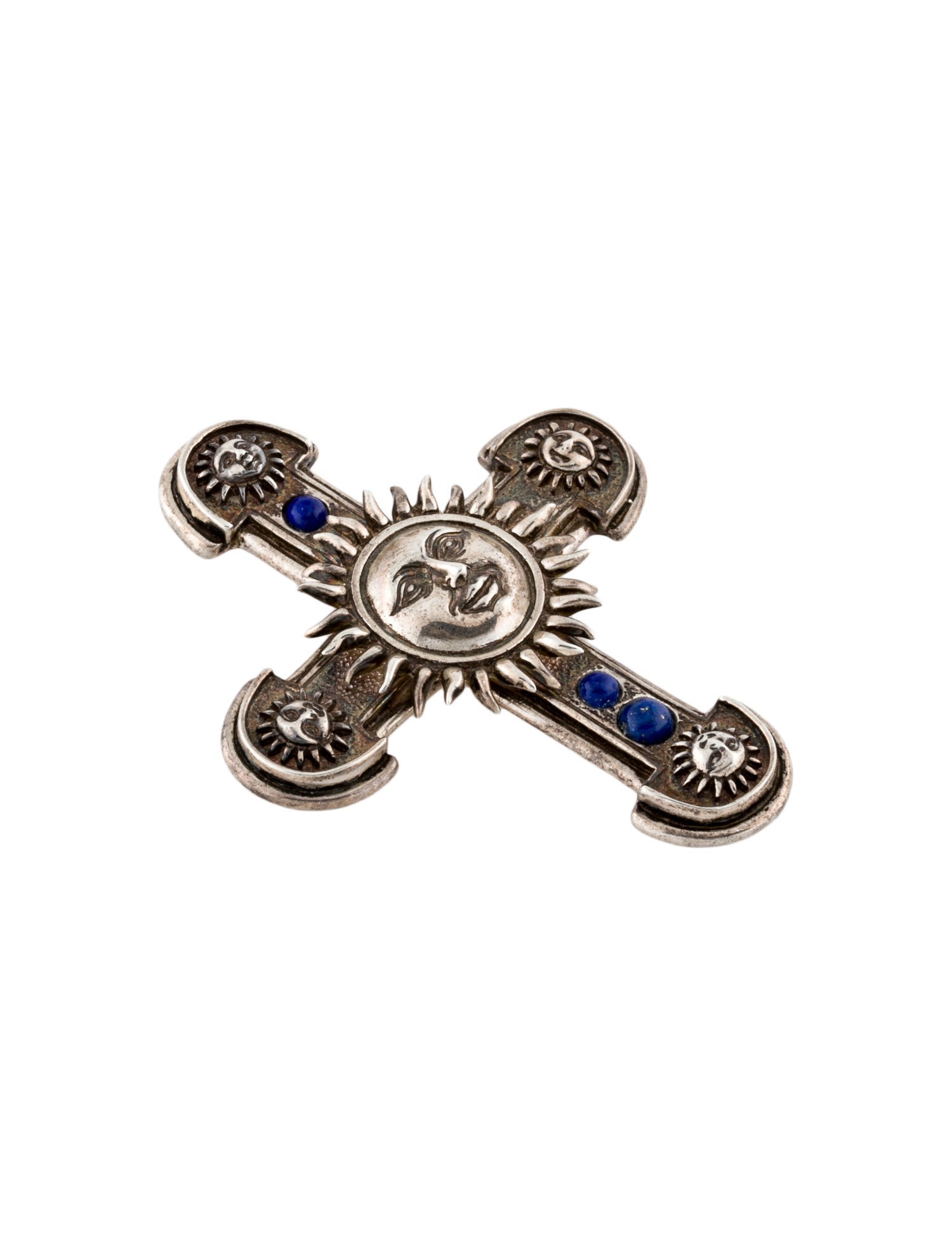 Sergio Bustamante Resin Sun Cross Pendant