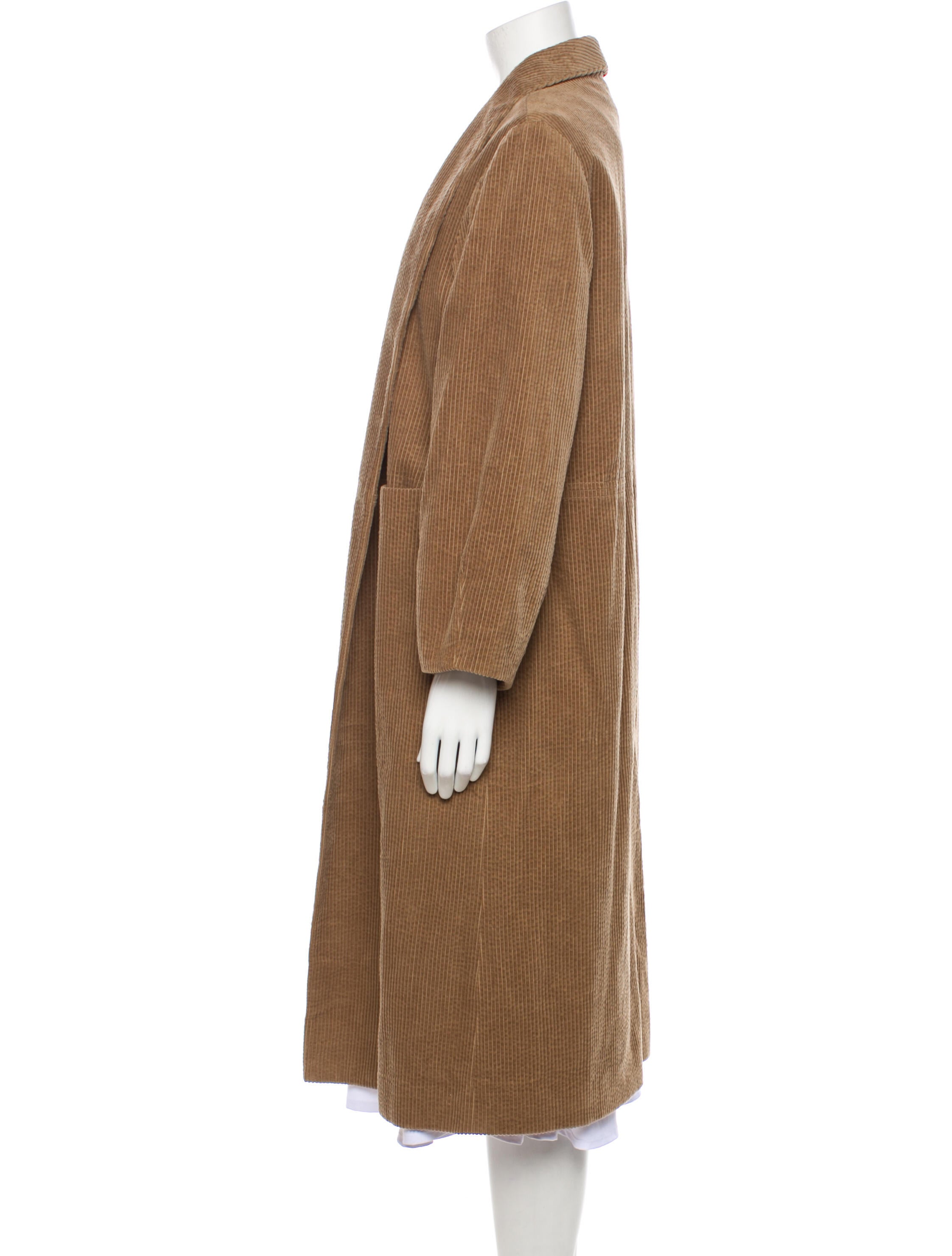 7115 by Szeki Unisex Mid-Length Duster - Tan Brown