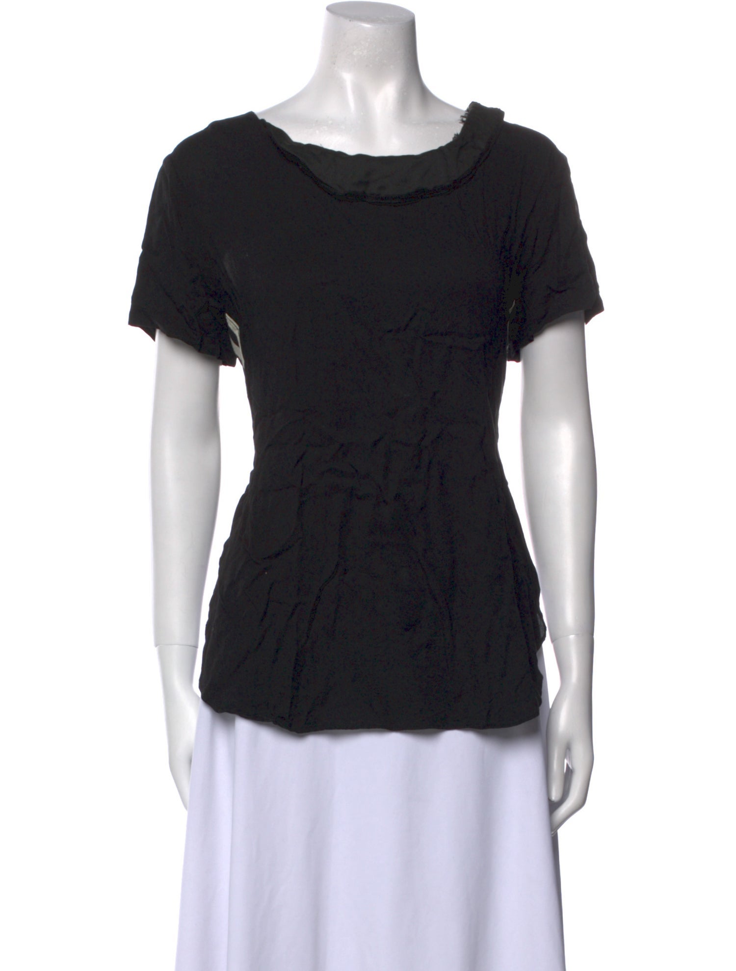 7115 by Szeki Cowl Neck Short Sleeve T-Shirt