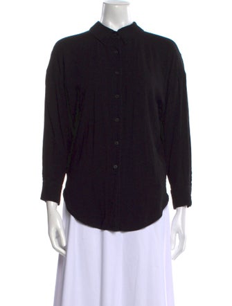 7115 by Szeki Three-Quarter Sleeve Button-Up Top