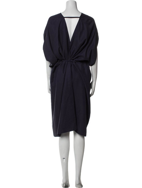 7115 by Szeki V-Neck Midi Length Dress