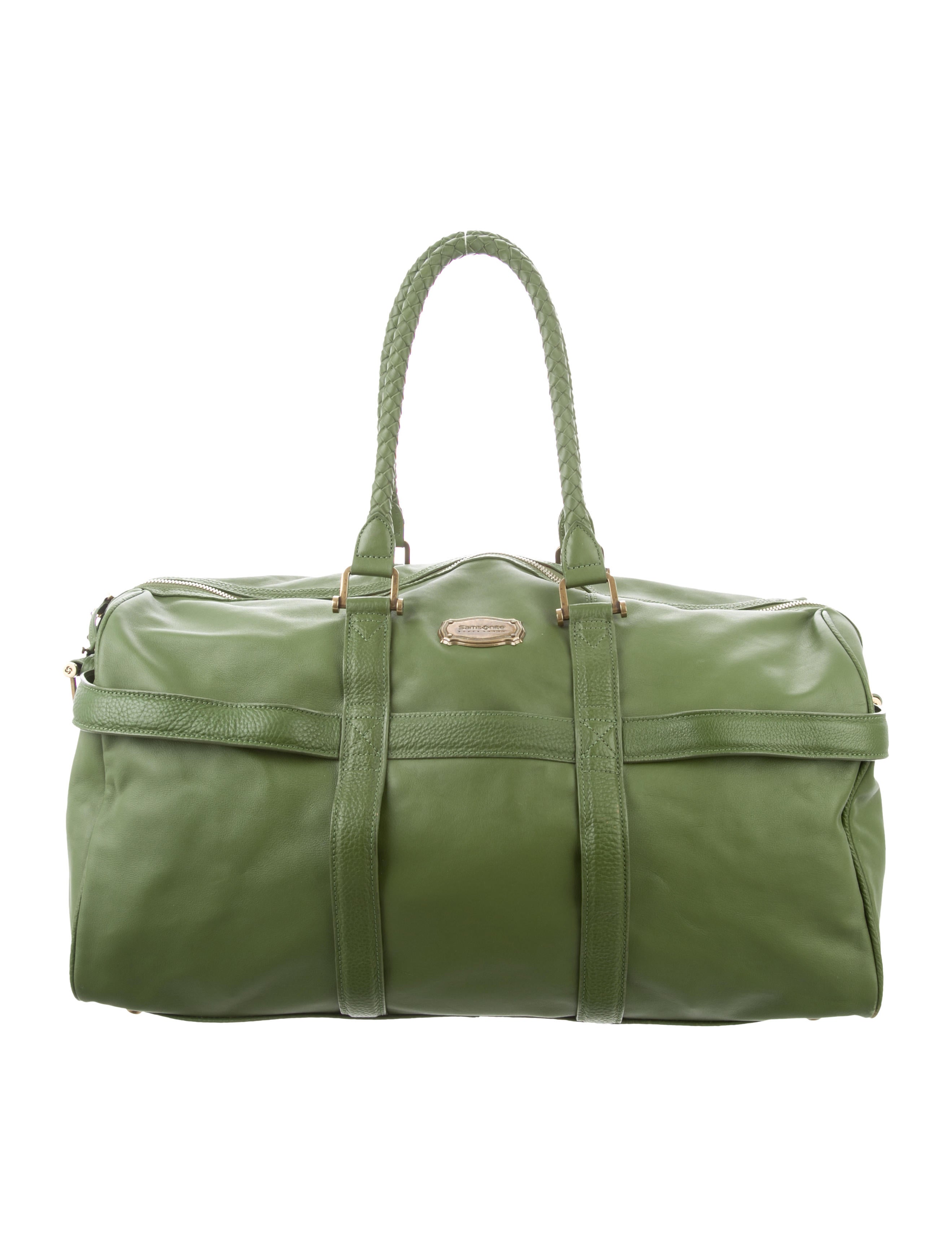 samsonite leather weekender