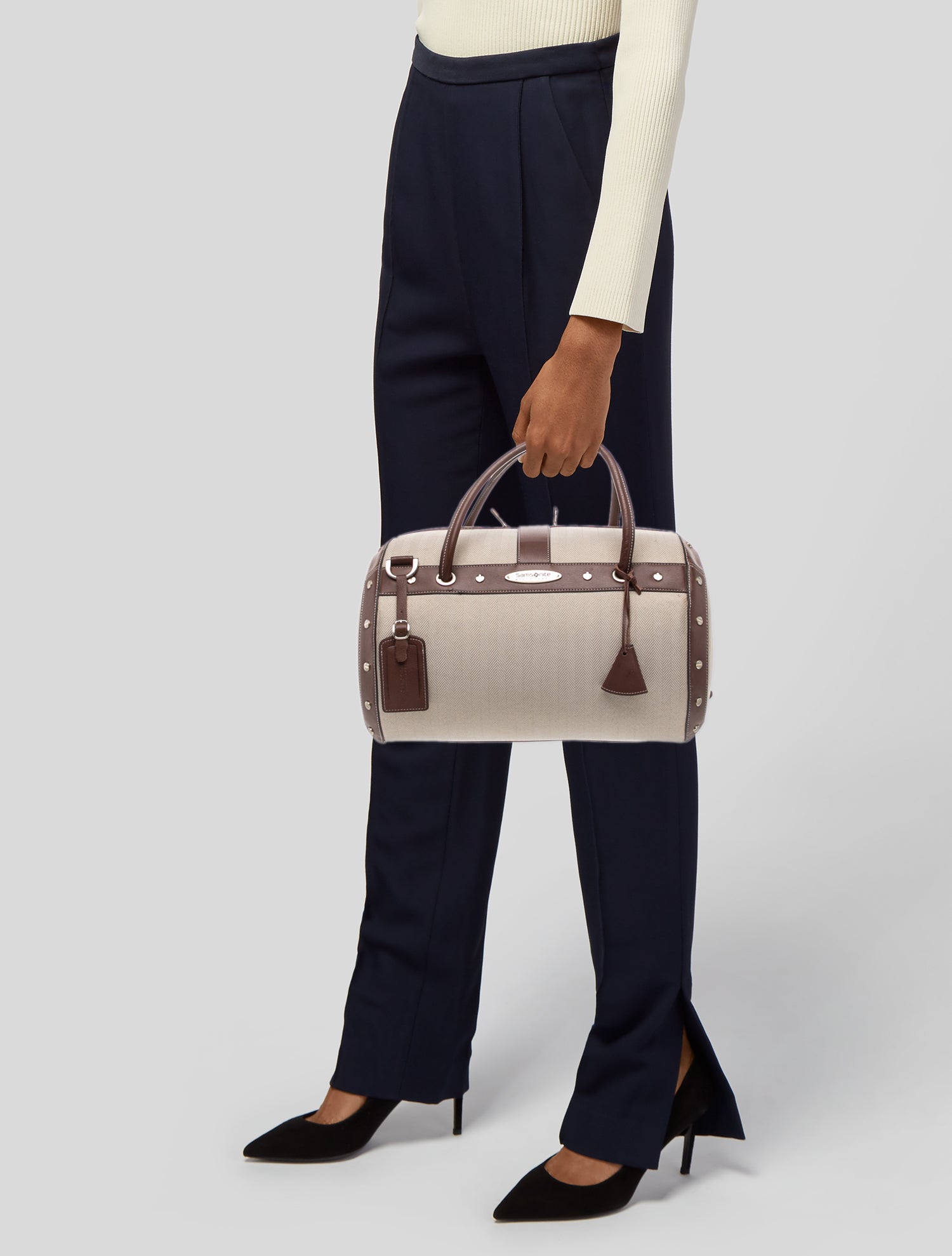 Samsonite Black Label By Viktor & Rolf Leather Top Handle Bag