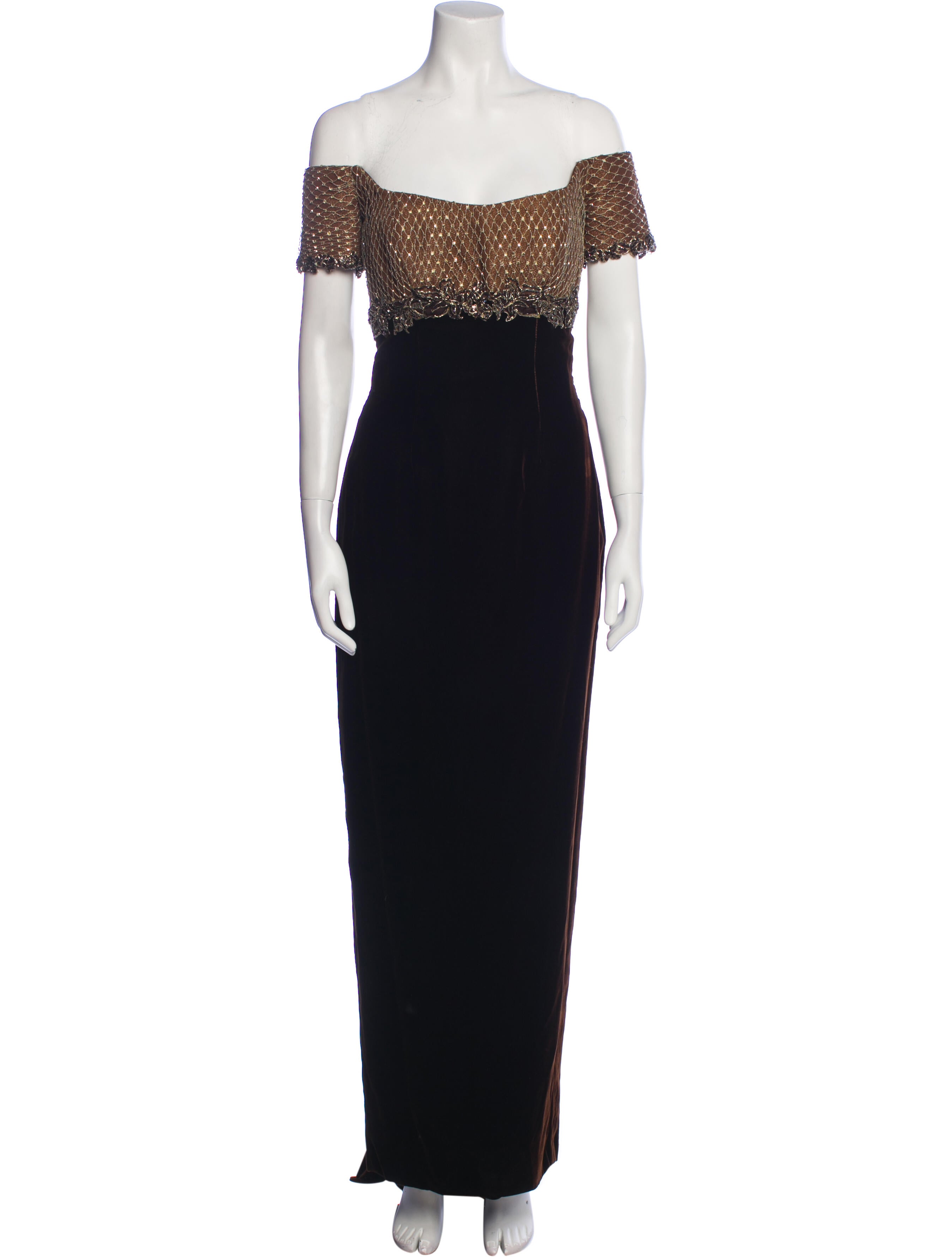 San Carlin Colorblock Pattern Long Dress