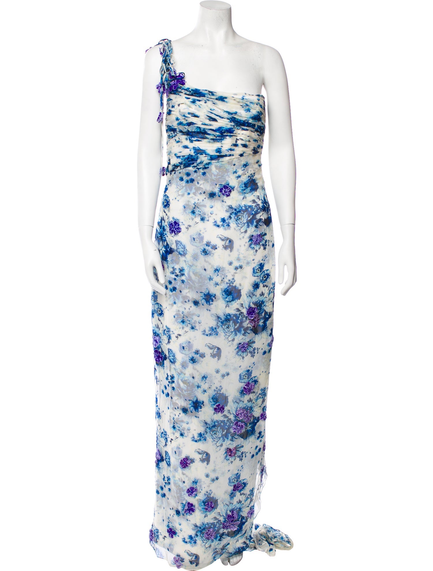San Carlin Floral Print Long Dress