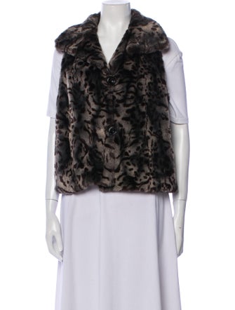 Sherry Cassin Animal Print Vest