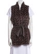 Sherry Cassin Faux Fur Animal Print Vest