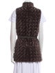 Sherry Cassin Faux Fur Animal Print Vest