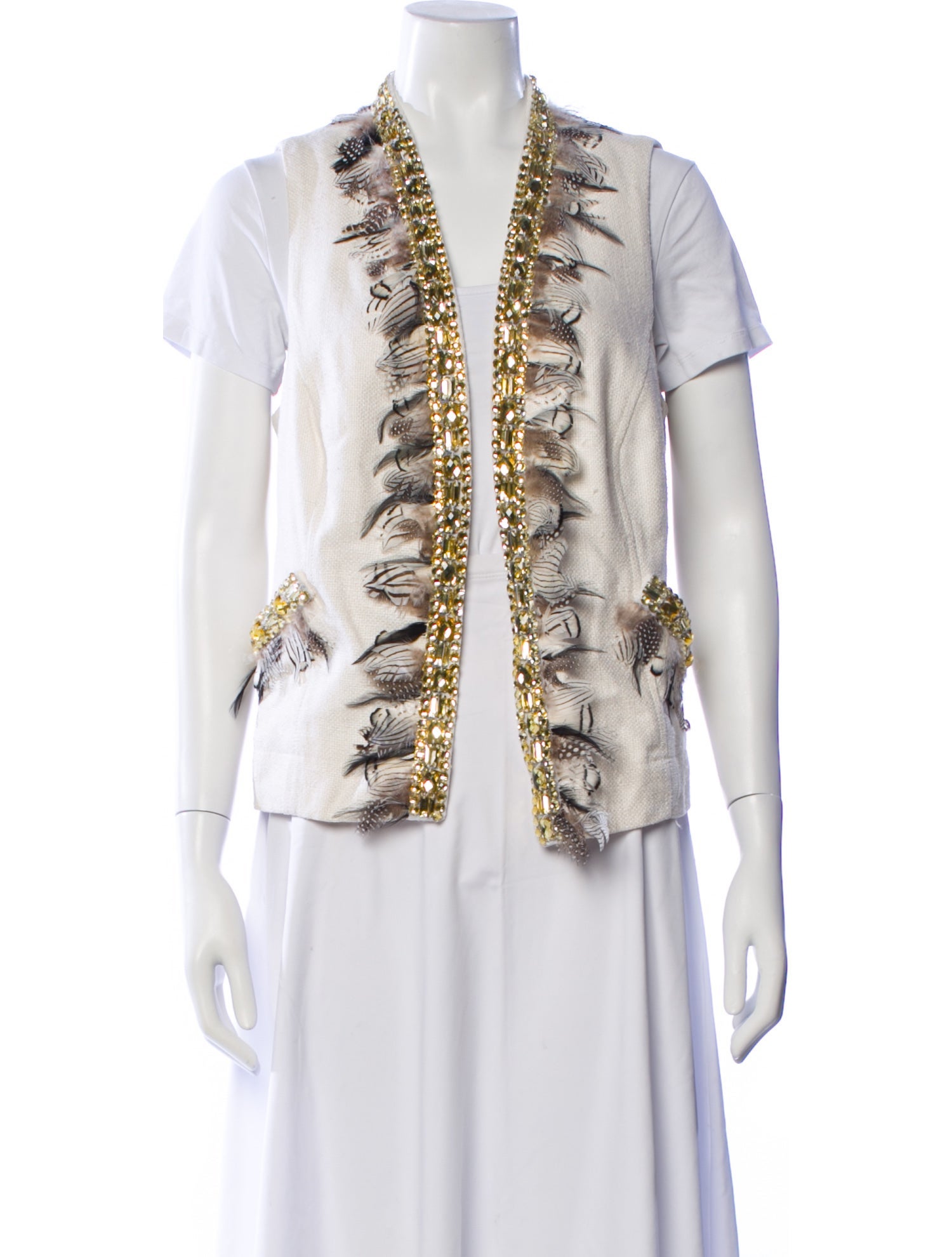 Sherry Cassin Silk Printed Vest