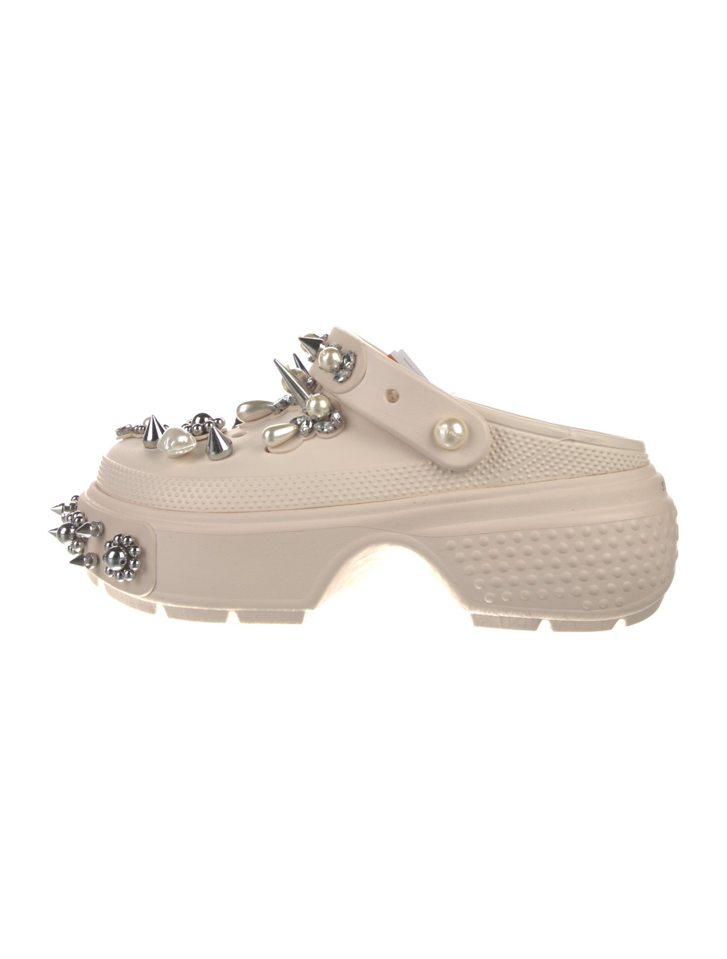 Simone Rocha X Crocs Rubber Crystal Embellishments Chunky Sneakers