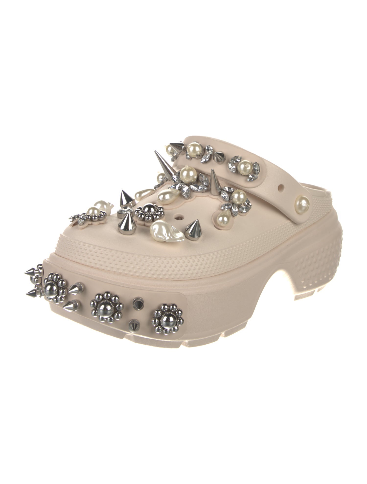 Simone Rocha X Crocs Rubber Crystal Embellishments Chunky Sneakers