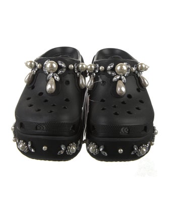 Simone Rocha X Crocs Rubber Crystal Embellishments Mules
