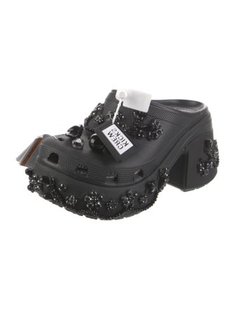 Simone Rocha X Crocs Rubber Crystal Embellishments Mules