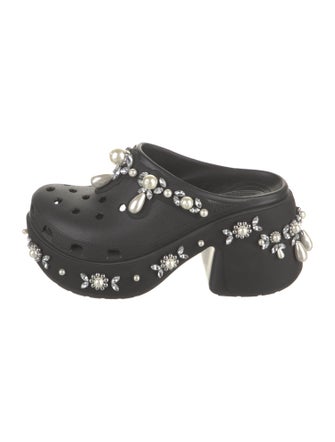 Simone Rocha X Crocs Rubber Crystal Embellishments Flats