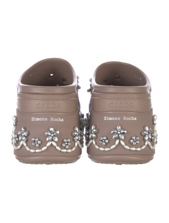 Simone Rocha X Crocs Rubber Crystal Embellishments Slides