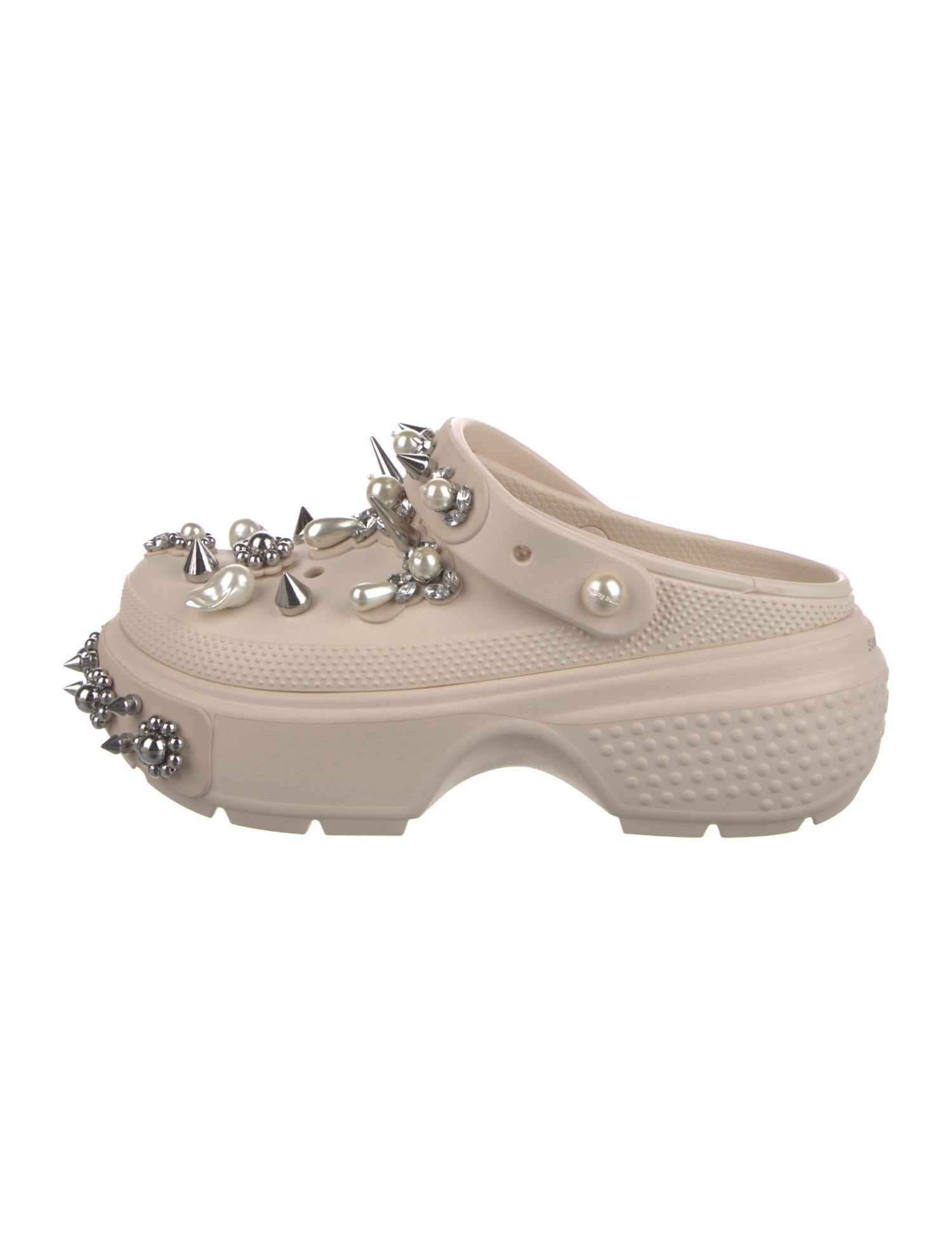 Simone Rocha X Crocs Rubber Crystal Embellishments Mules w/ Tags