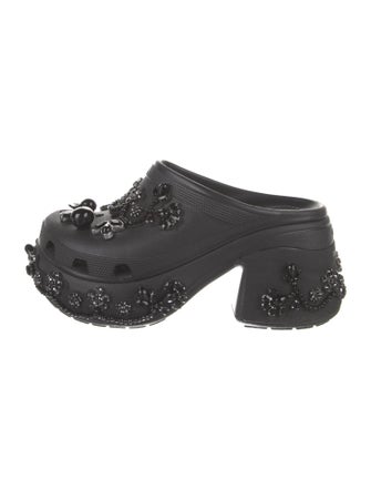 Simone Rocha X Crocs Rubber Crystal Embellishments Mules