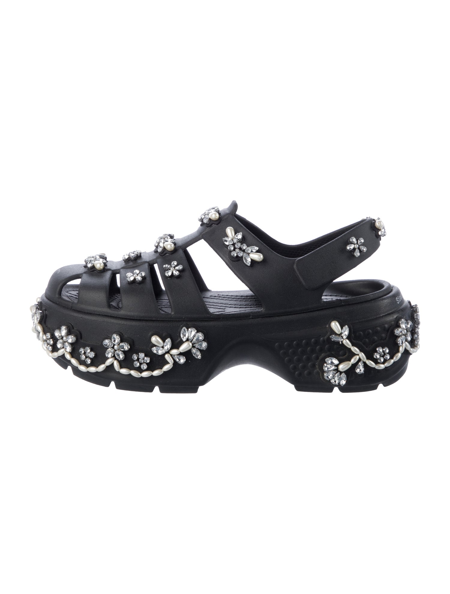 Simone Rocha X Crocs Rubber Slingback Flats