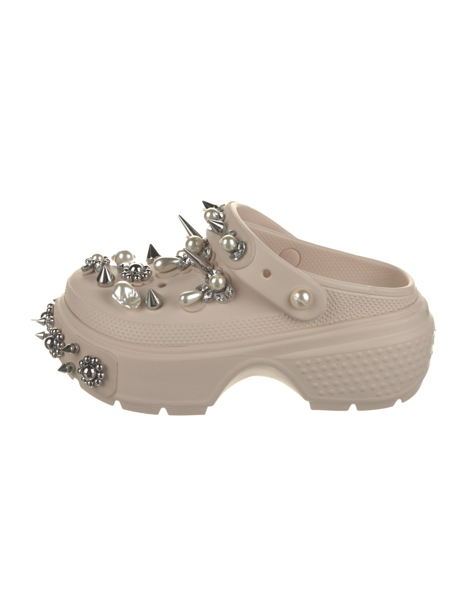 Simone Rocha X Crocs Rubber Crystal Embellishments Slippers