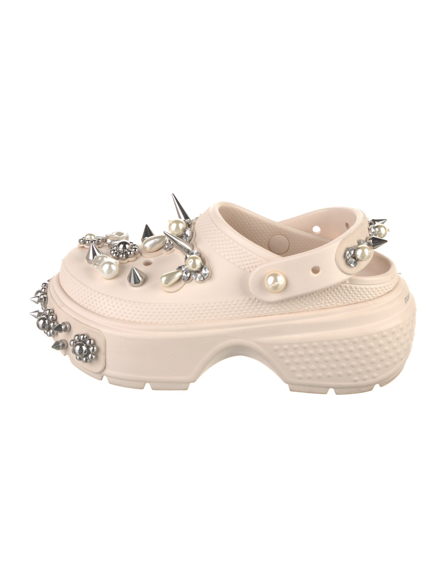 Simone Rocha X Crocs PVC Crystal Embellishments Slingback Flats