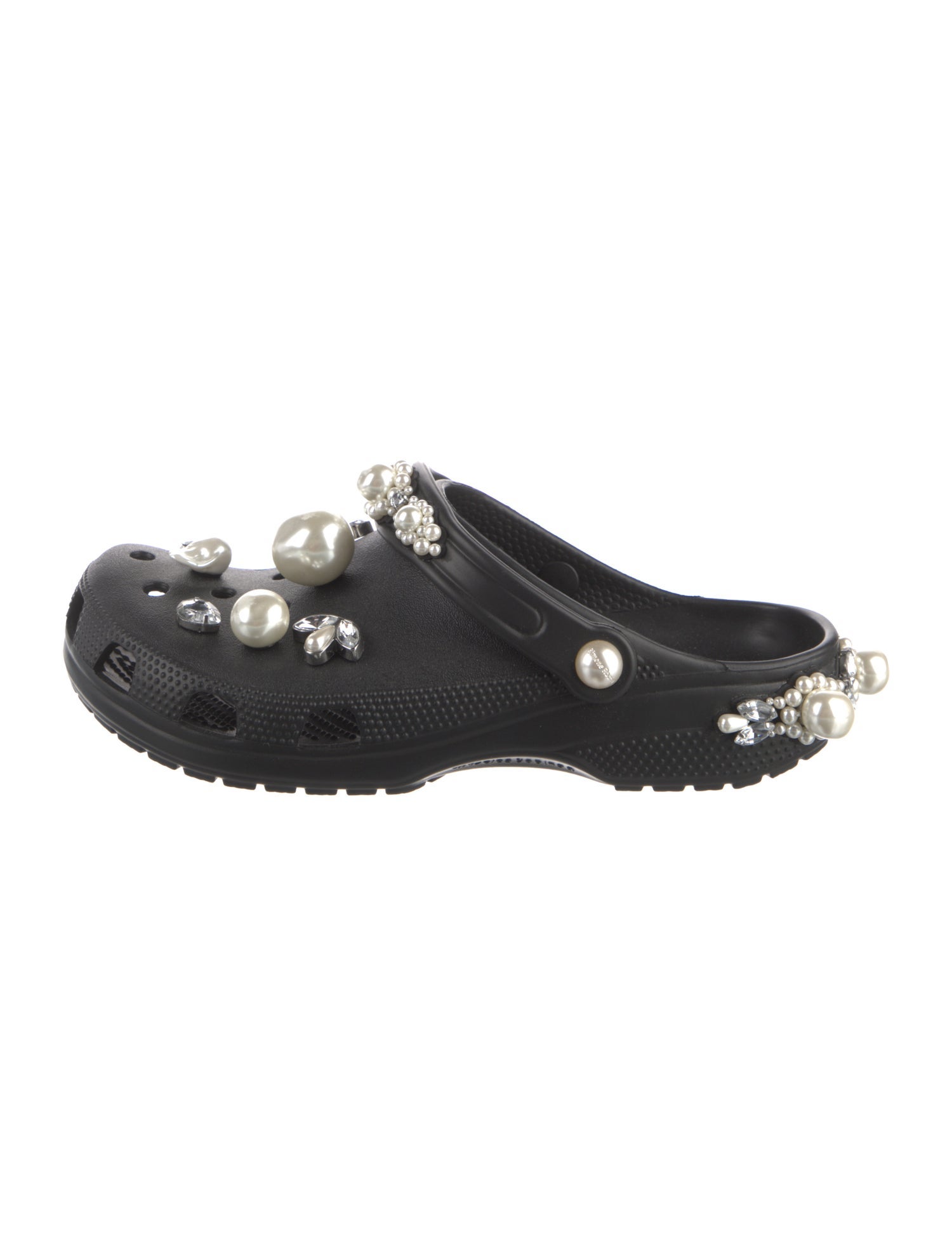 Simone Rocha X Crocs Rubber Crystal Embellishments Mules