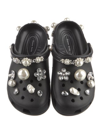 Simone Rocha X Crocs Rubber Crystal Embellishments Mules