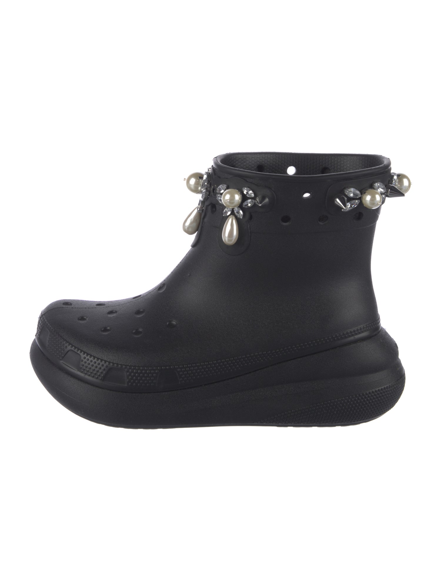Simone Rocha X Crocs Patent Leather Rain Boots